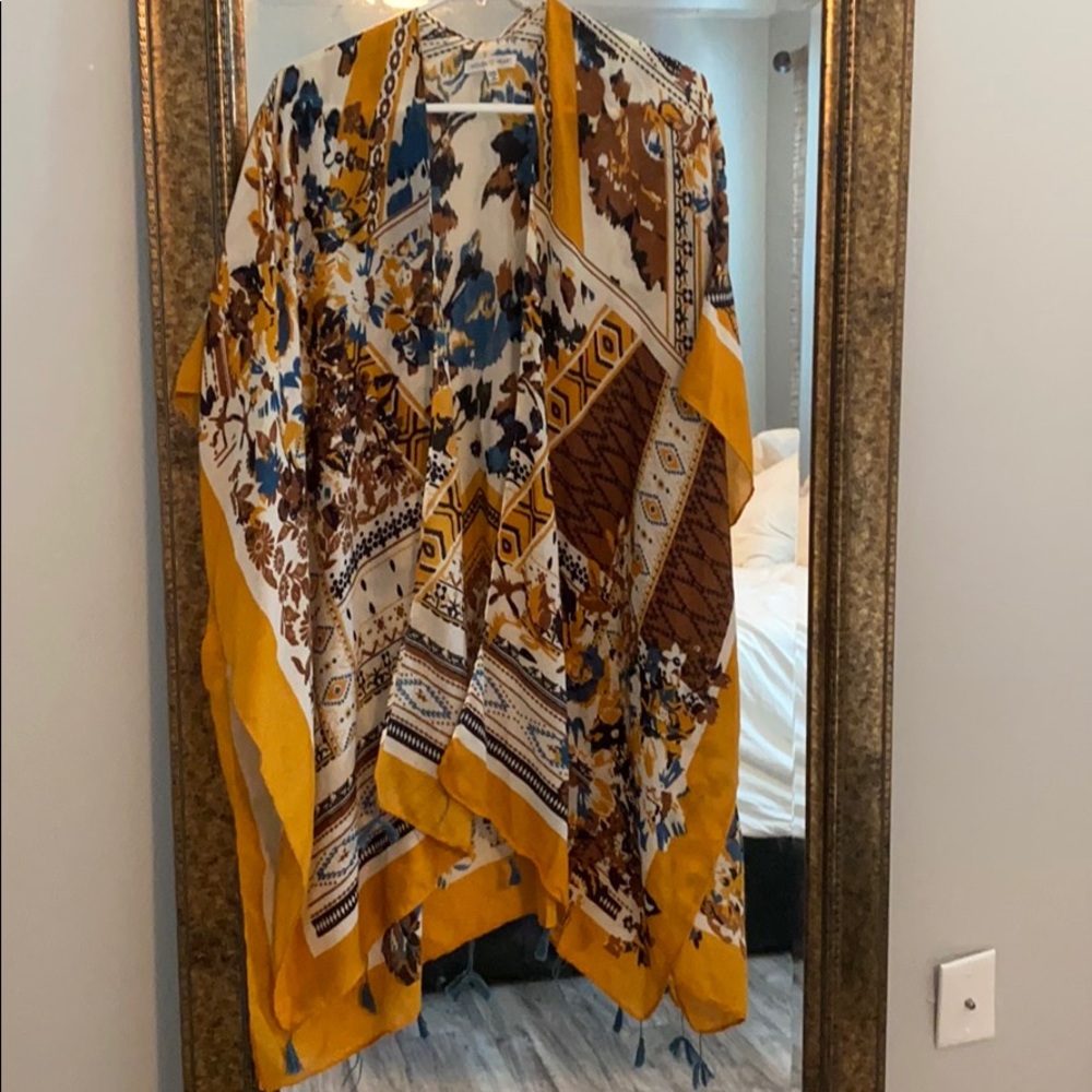 Woven Heart Multi Colored Kimono